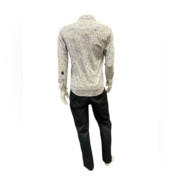 Di Nero Button Down Longsleeve Tan/Blue/White Size Large Men’s size large EUC - Picture 4 of 9